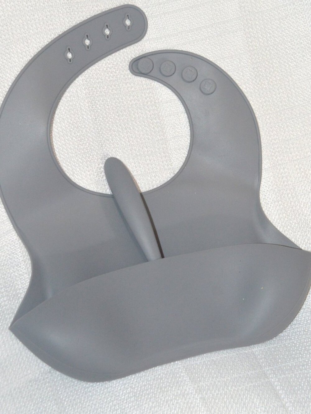 Silicone Bib & Spoon Set – Gray